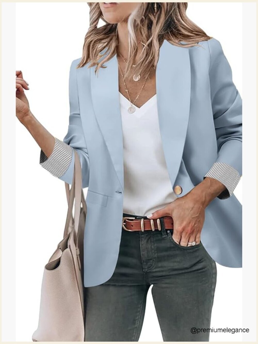 Blazer Jacket for Women Open Front Long Sleeve Work Office Casual Blazers with